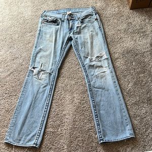 Men’s true religion light wash jeans size 33 x34